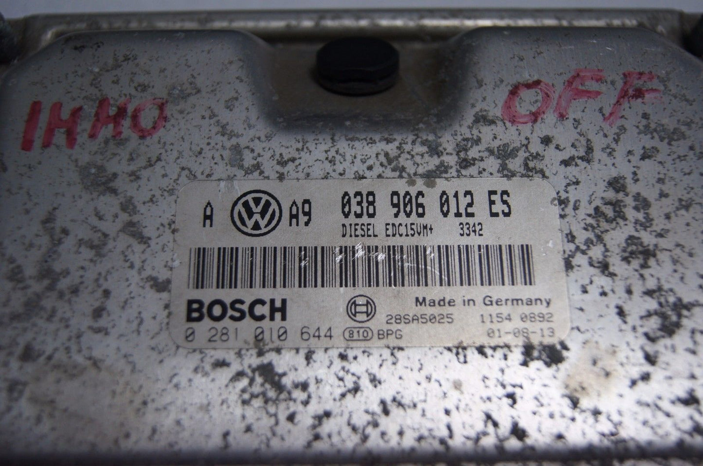 ENGINE ECU BOSCH 0281010644 038906012ES DIESEL - VW GOLF - IMMO OFF .PLUG & PLAY - Glasgow Car Parts Store