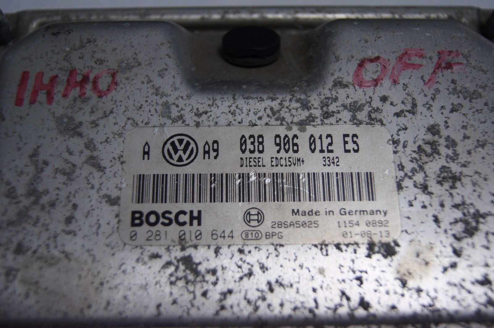 ENGINE ECU BOSCH 0281010644 038906012ES DIESEL - VW GOLF - IMMO OFF .PLUG & PLAY - Glasgow Car Parts Store