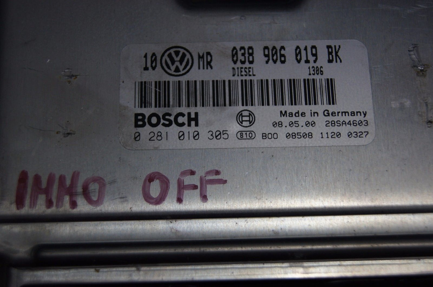 VW ECU 1.9TDI 115 AJM 038906019.BK.0281010305 IMMO OFF .PLUG & PLAY - Glasgow Car Parts Store