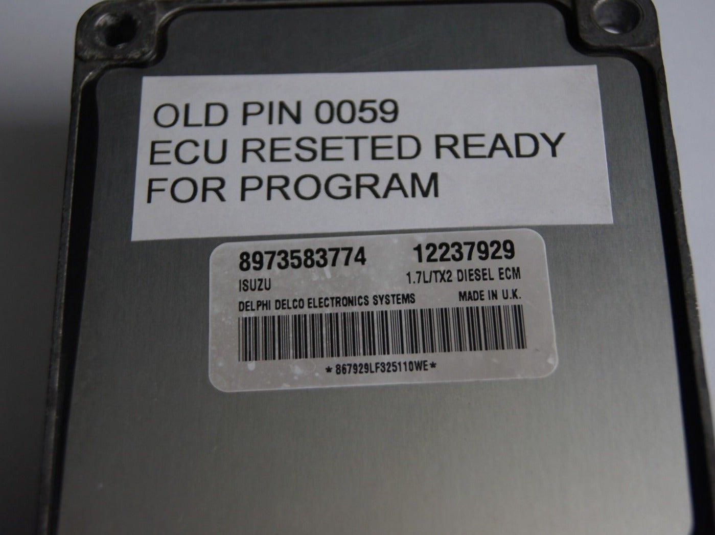 ECU VAUXHALL OPEL DYNT 8973583774 12237929 DIESEL. RESET. (VIRGIN) - Glasgow Car Parts Store