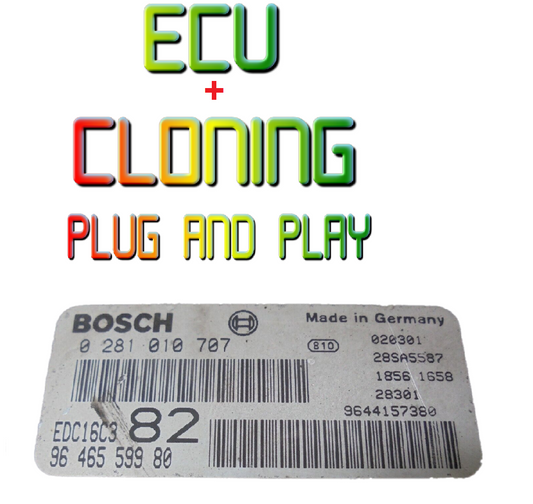 PEUGEOT 206  1.4 HDI  ENGINE ECU 0281010707  9646559980 PLUG AND PLAY - Glasgow Car Parts Store