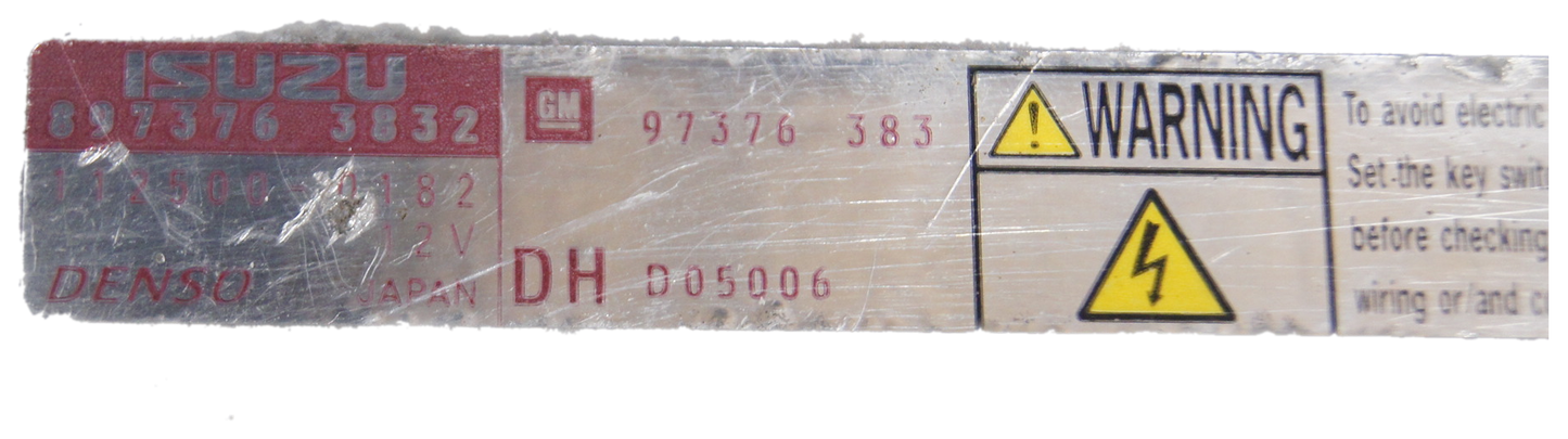 VAUXHALL 1.7 CDTI ECU ENGINE CONTROL UNIT 897376-3832 . PIN CODE - Glasgow Car Parts Store