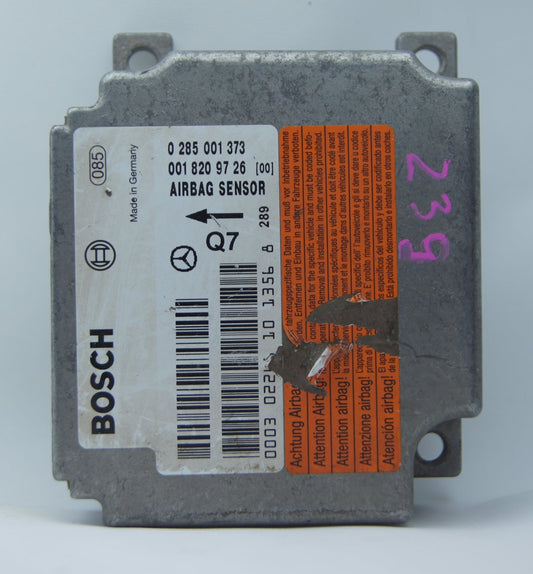 MERCEDES CLK W209,C W203 AIRBAG SENSOR SRS CONTROL MODULE ECU 0285001373 - Glasgow Car Parts Store