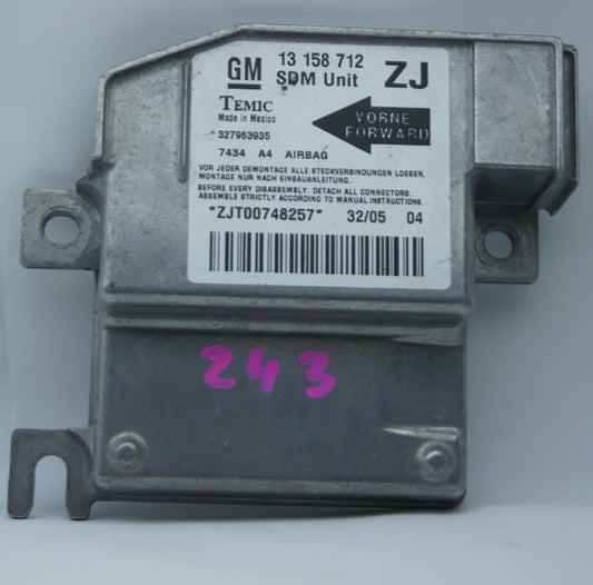 Vauxhall Opel Meriva Air Bag Airbag Control Module ECU 13158712 ZJ - Glasgow Car Parts Store