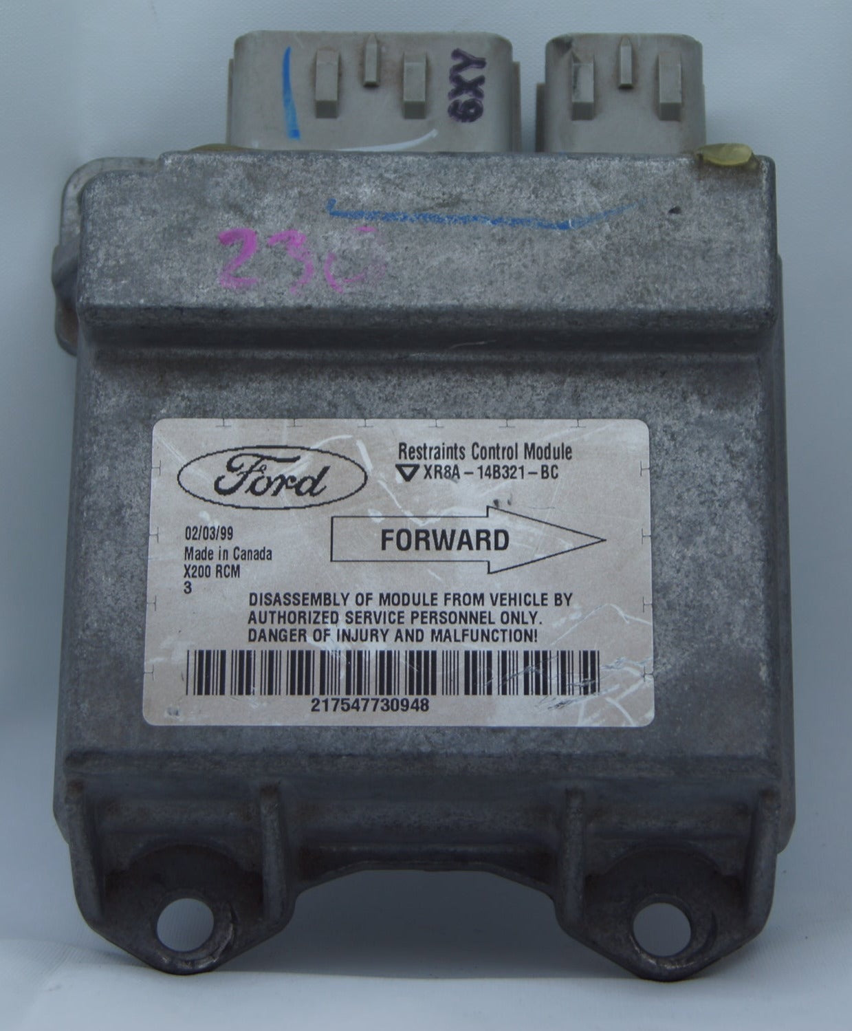 Jaguar S-Type SRS Airbag Control Module  XR8A-14B321-BC - Glasgow Car Parts Store