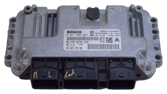 Citroen Peugot ECU 0261208907 9662227480 VIRGIN ECU + PIN - Glasgow Car Parts Store