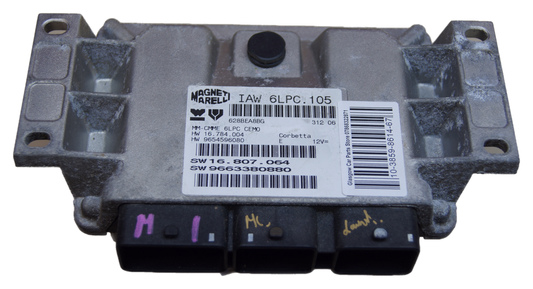 Engine control unit ECU Peugot 207 1.4 MAGNETI MARELLI  IAW 6LPC.105 - Glasgow Car Parts Store