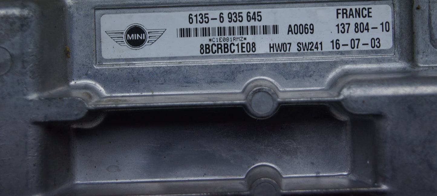 Mini One Cooper S R50 R52 R53 Bcm BODY CONTROL MODULE 8BCRBC1E08 6135 6935645 - Glasgow Car Parts Store