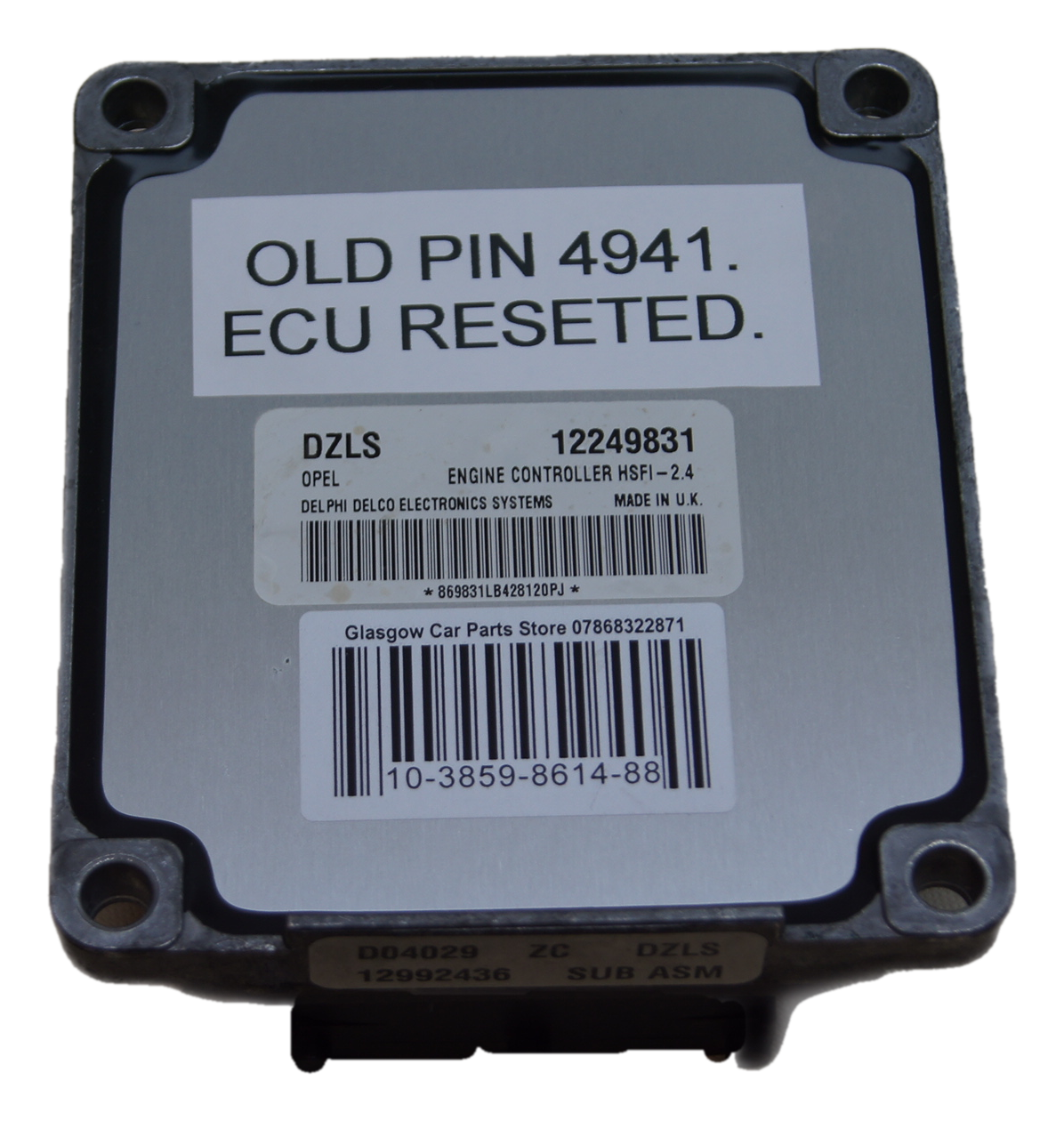 Vauxhall Opel Astra G 1.6 16v Z16xep ECU 12249831 DZLS Reset - Glasgow Car Parts Store