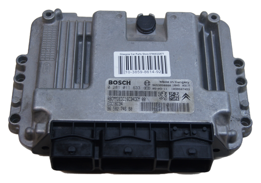 Peugeot Citroen ECU 0281011633 9658576180 1039s07453 EDC16C34 Plug & Play IMMO OFF - Glasgow Car Parts Store