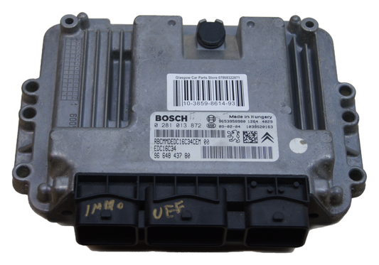 Ecu Plug & Play  Peugot Citroen 0281013872 9664843780 1039S20163 immo off - Glasgow Car Parts Store