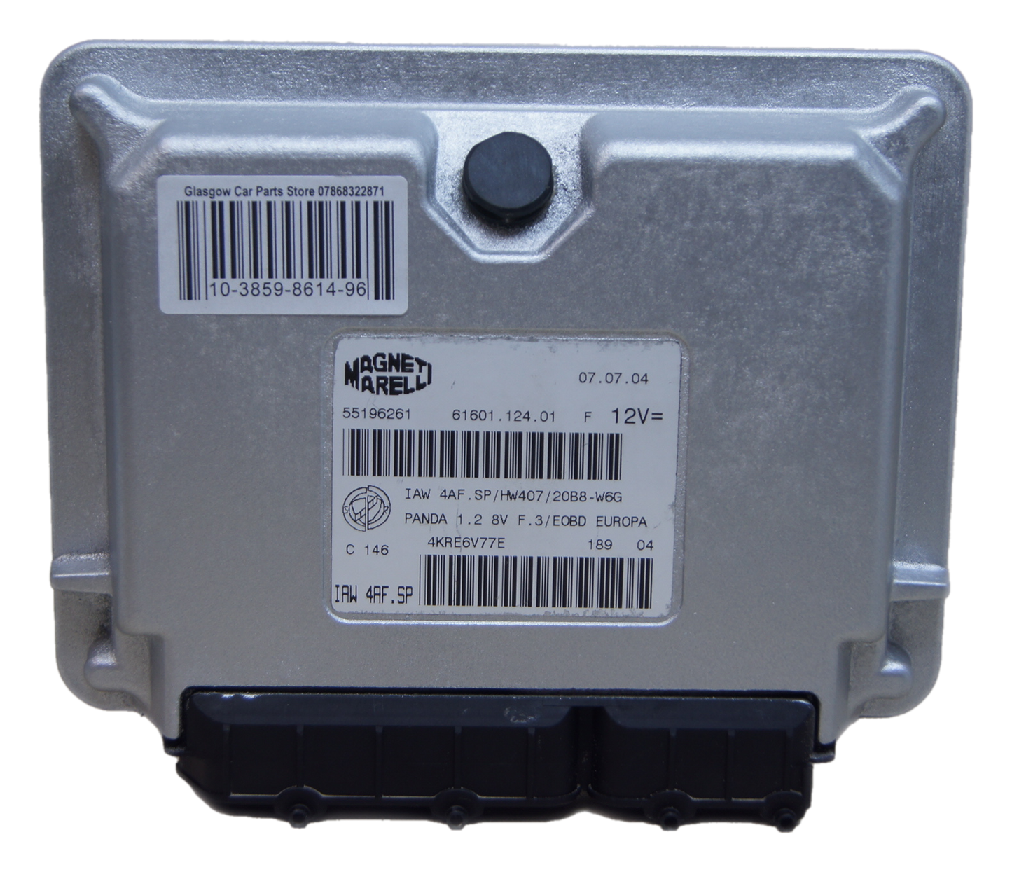 FIAT PANDA 55196261 ECU  IAW4AF.SP  HW407 20B8 -W6G  PLUG & PLAY. - Glasgow Car Parts Store