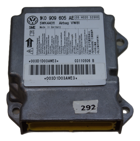 airbag control unit Scirocco VW 2009-2014 1K0909605AE 5WK44011 - Glasgow Car Parts Store