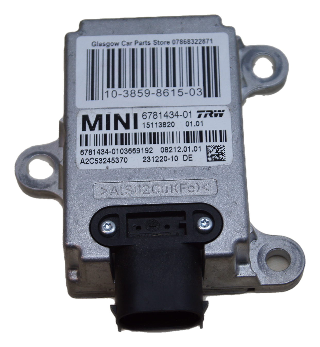 MINI Cooper S Typ R56 Module airbag srs 6781434. - Glasgow Car Parts Store