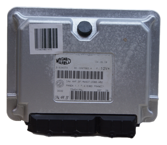 Ecu Fiat Pnda 1.1 51834074  IAW4AF.SF/HW407/20BB-WR0 PLUG & PLAY. - Glasgow Car Parts Store