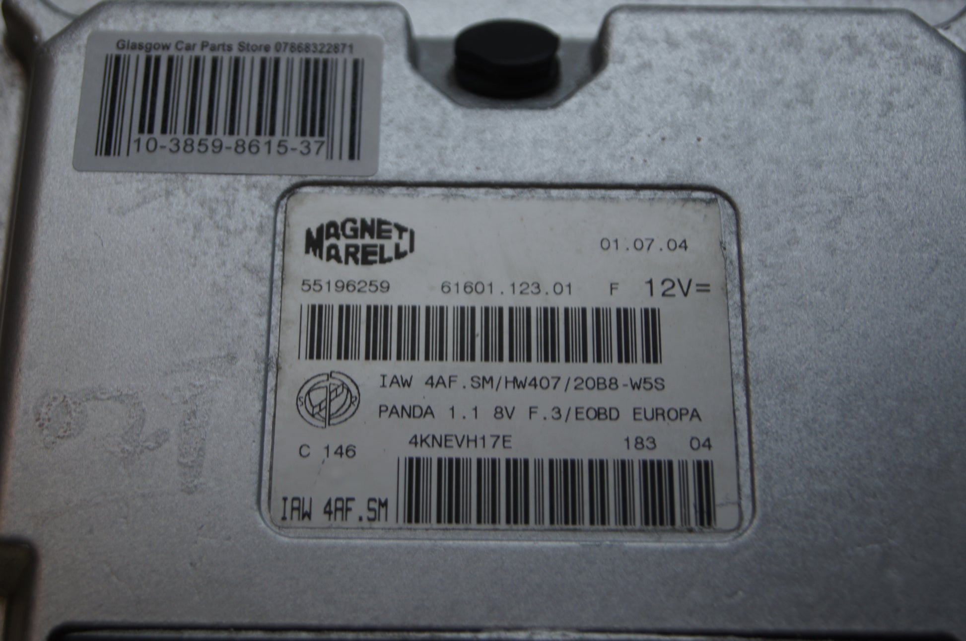 FIAT PANDA IAW4AF.SM/HW407/20B8-W5S 55196259 ECU.PLUG & PLAY - Glasgow Car Parts Store