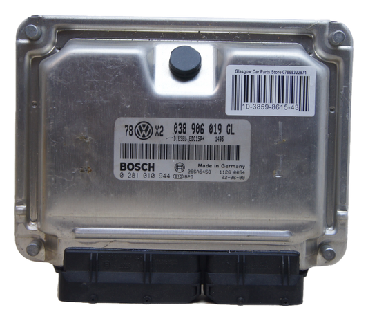 Immo Off / Plug & Play VW AUDI ECU 0281010944  038906019GL immo free - Glasgow Car Parts Store