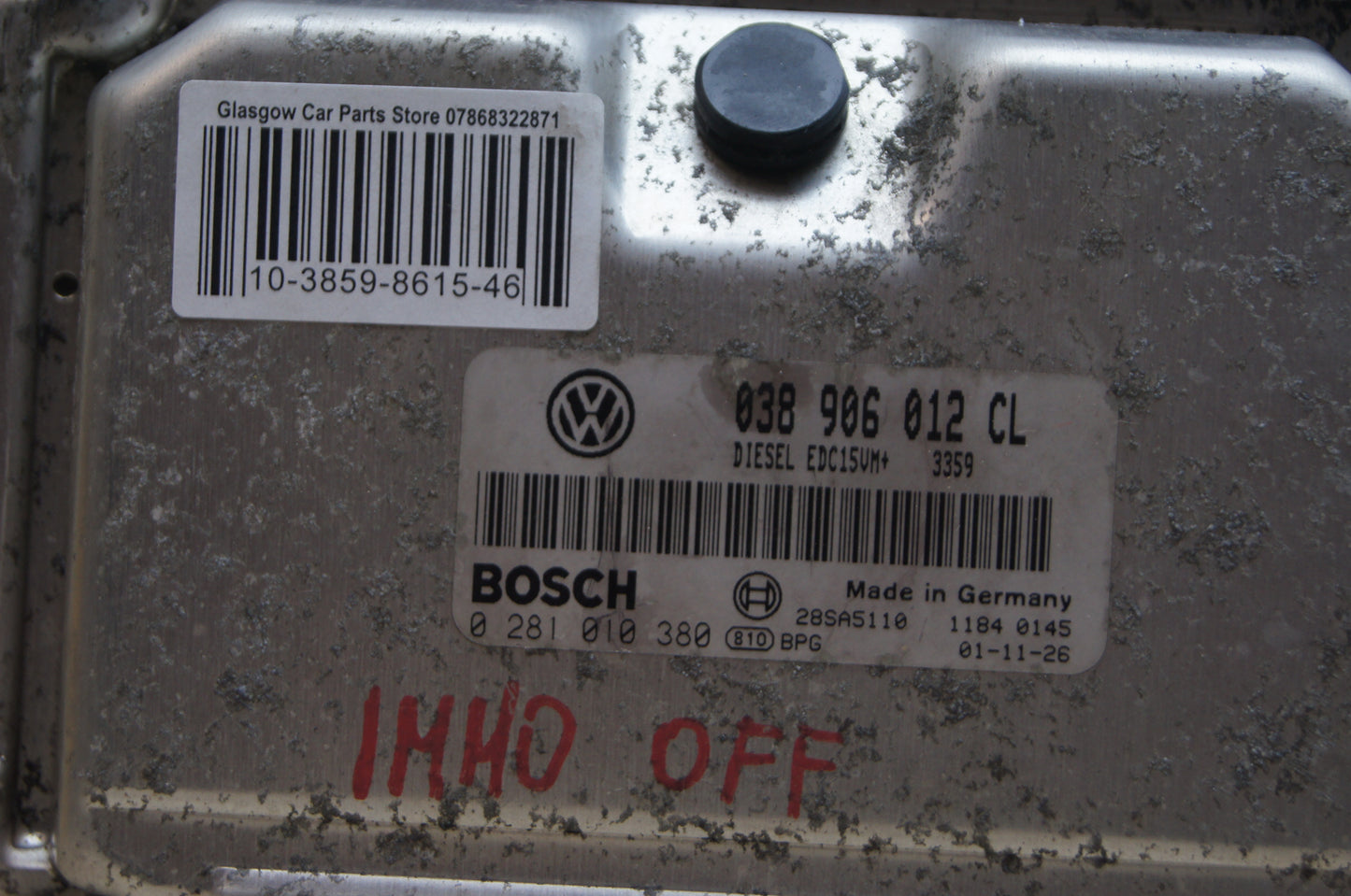 Skoda Vw ECU 038906012 CL / 0281010380 edc15vm+ immo off - Glasgow Car Parts Store