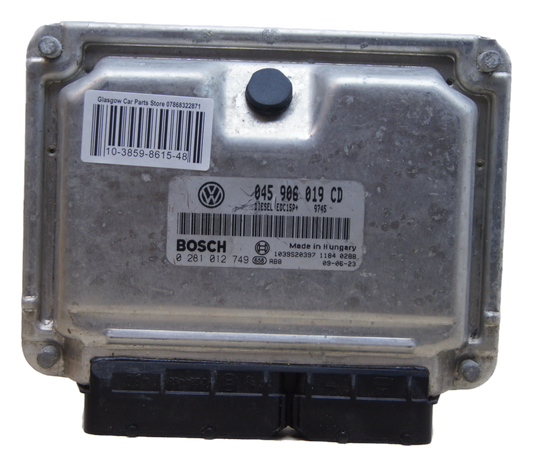 Vw  Ecu 045906019CD  0281012749  EDC15P+ Immo  Off. Plug and Play - Glasgow Car Parts Store