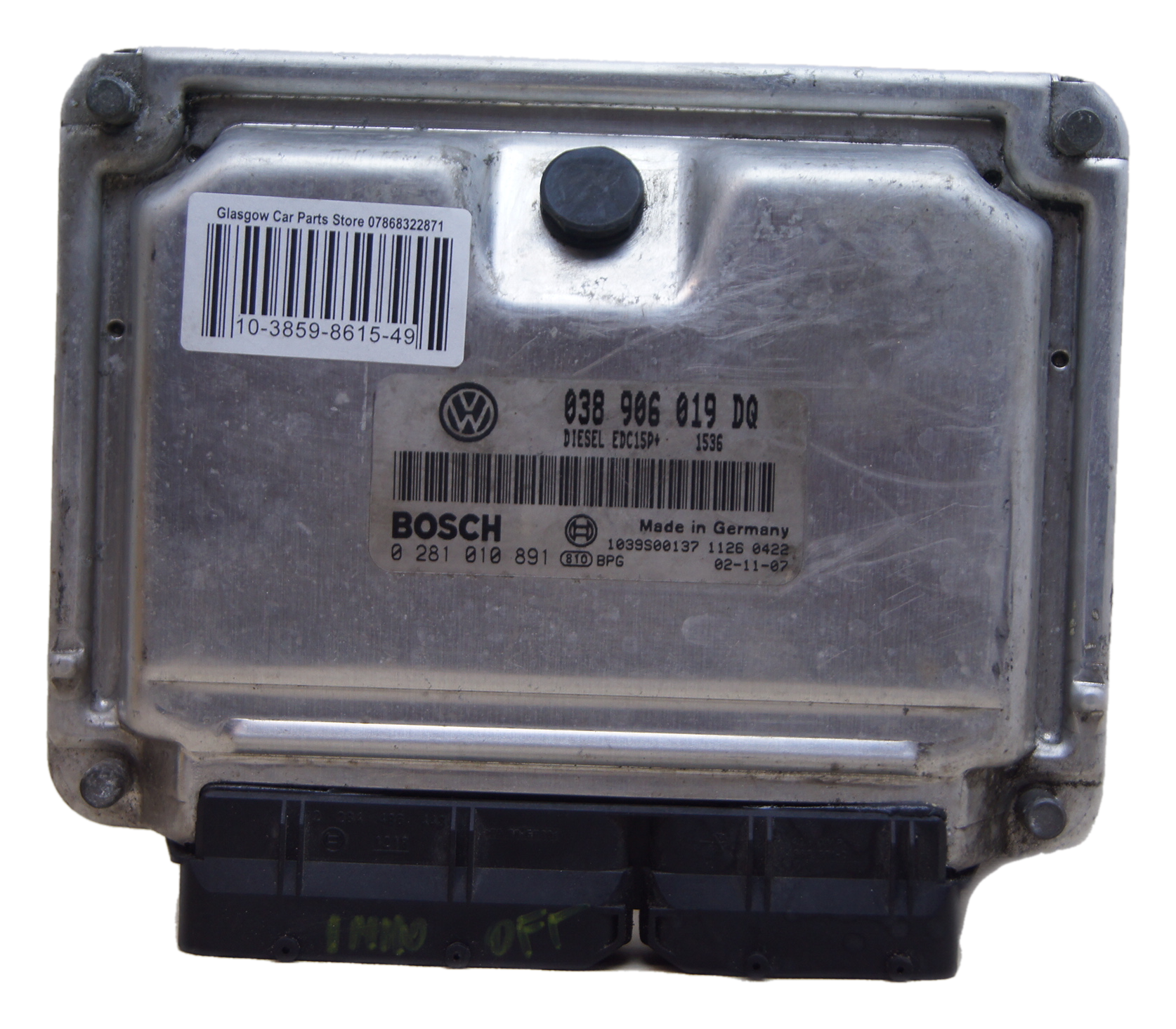 Vw Seat Ecu 038906019 DQ 0281010891 Plug & Play Immo off - Glasgow Car Parts Store