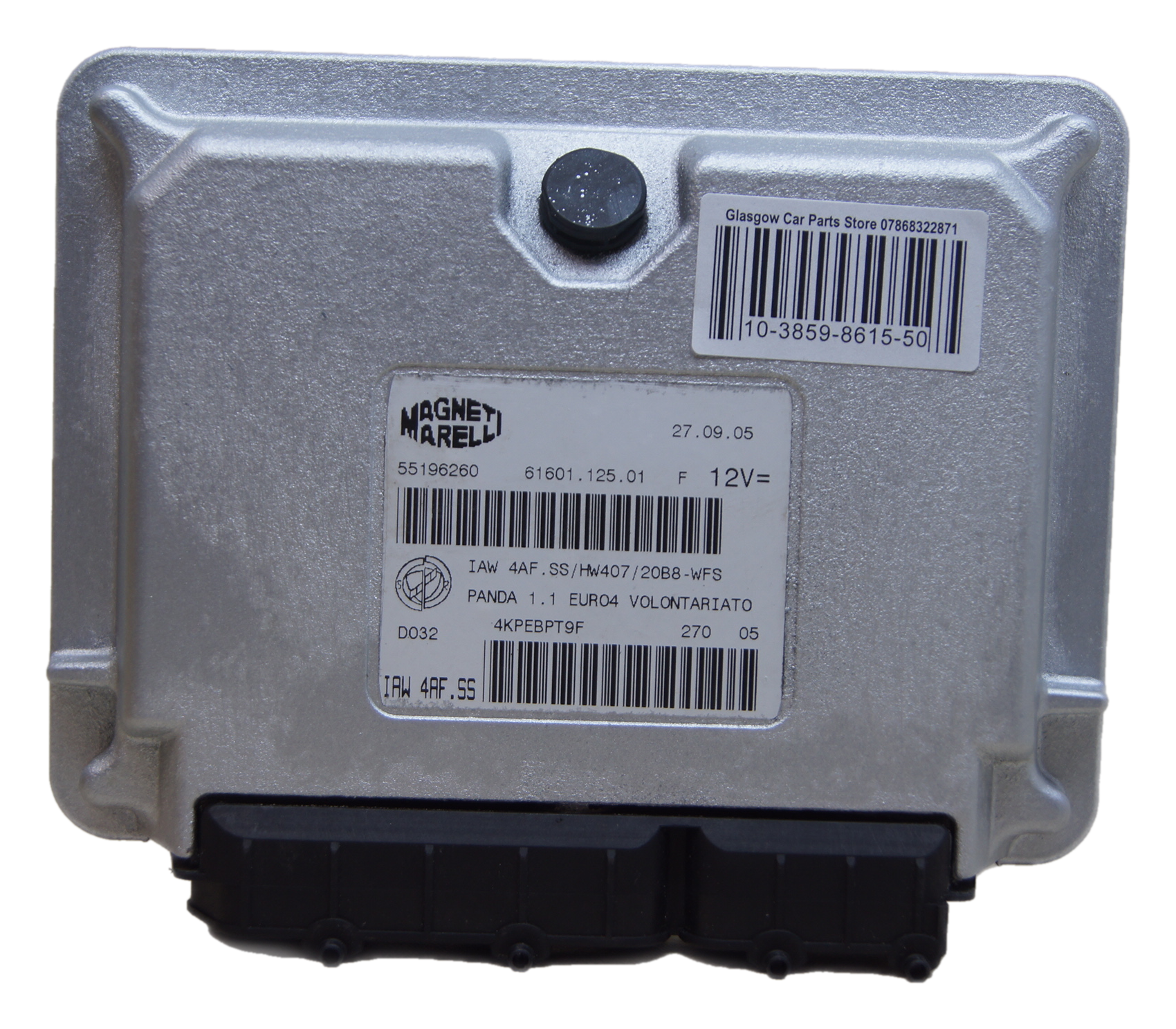 ECU 55196260 Fiat Panda 1.1 ECU IAW 4AF.SS IAW4AFSS/HW407/20BB-WFS PLUG AND PLAY - Glasgow Car Parts Store