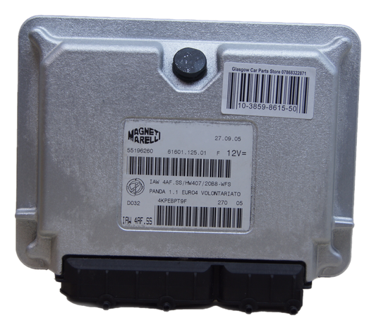 ECU 55196260 Fiat Panda 1.1 ECU IAW 4AF.SS IAW4AFSS/HW407/20BB-WFS PLUG AND PLAY - Glasgow Car Parts Store