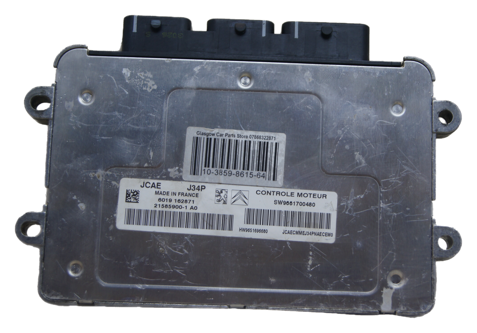 Ecu Peugot Citroen 9661700480 21585900-1 A0  J34p Controle Moteur . - Glasgow Car Parts Store