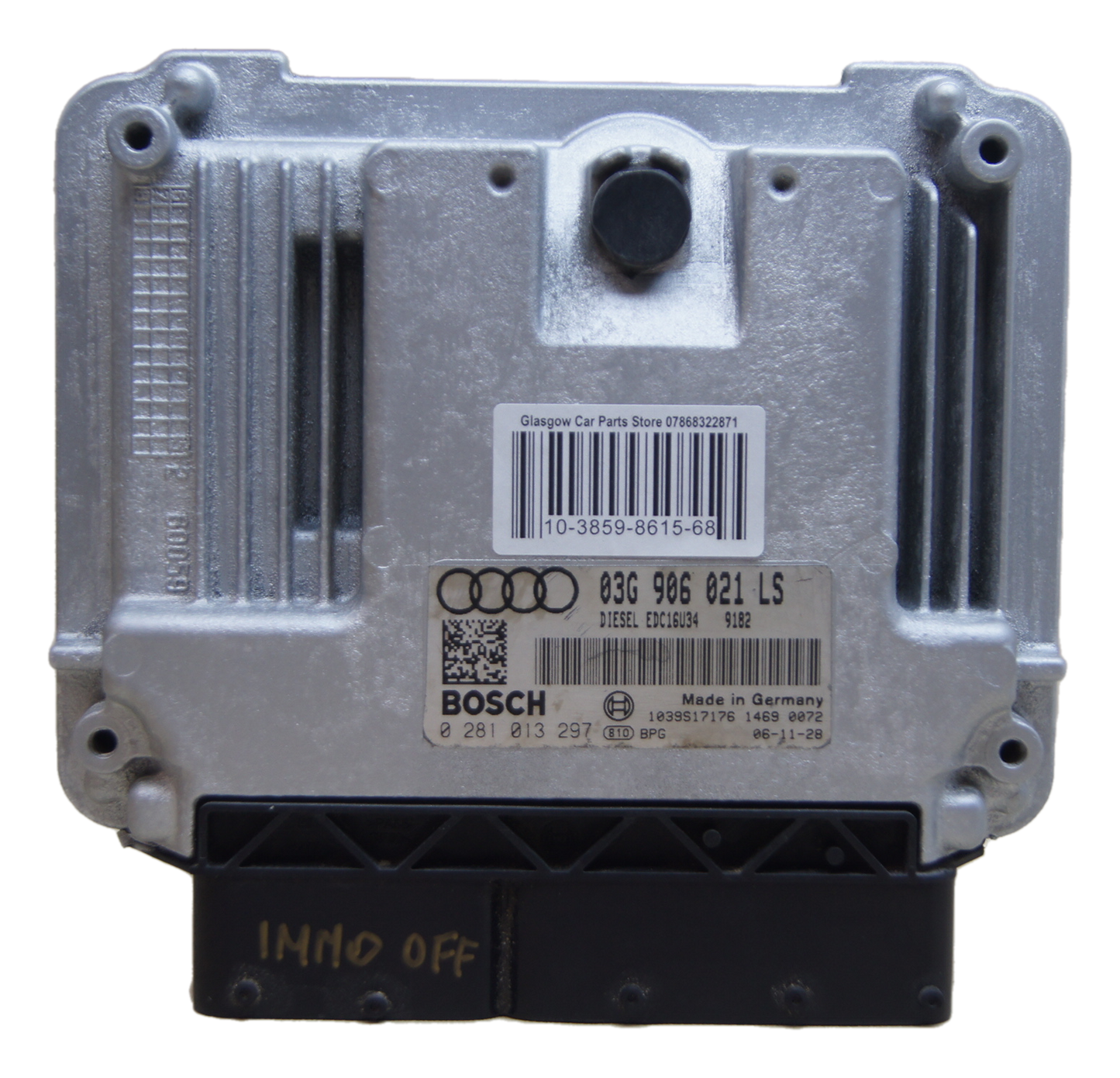 Audi A3  1.9 TDI BXE  Plug & Play Immo Off 03G906021LS - Glasgow Car Parts Store