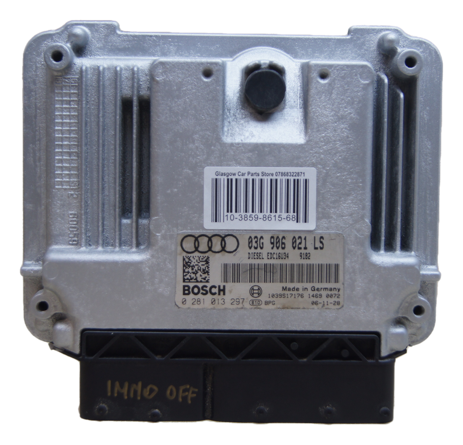 Audi A3  1.9 TDI BXE  Plug & Play Immo Off 03G906021LS - Glasgow Car Parts Store