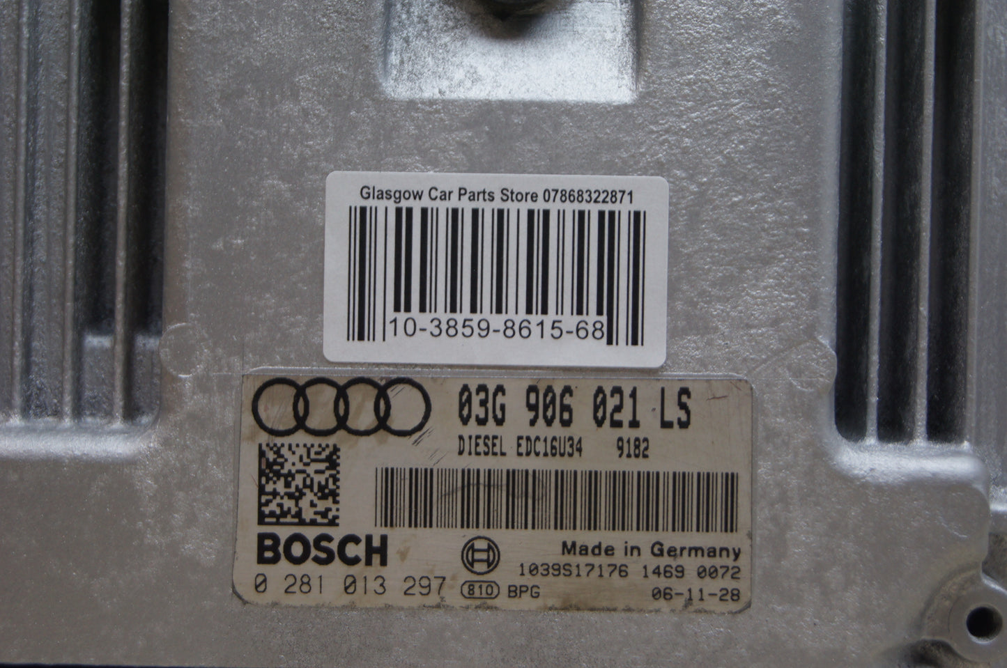 Audi A3  1.9 TDI BXE  Plug & Play Immo Off 03G906021LS - Glasgow Car Parts Store