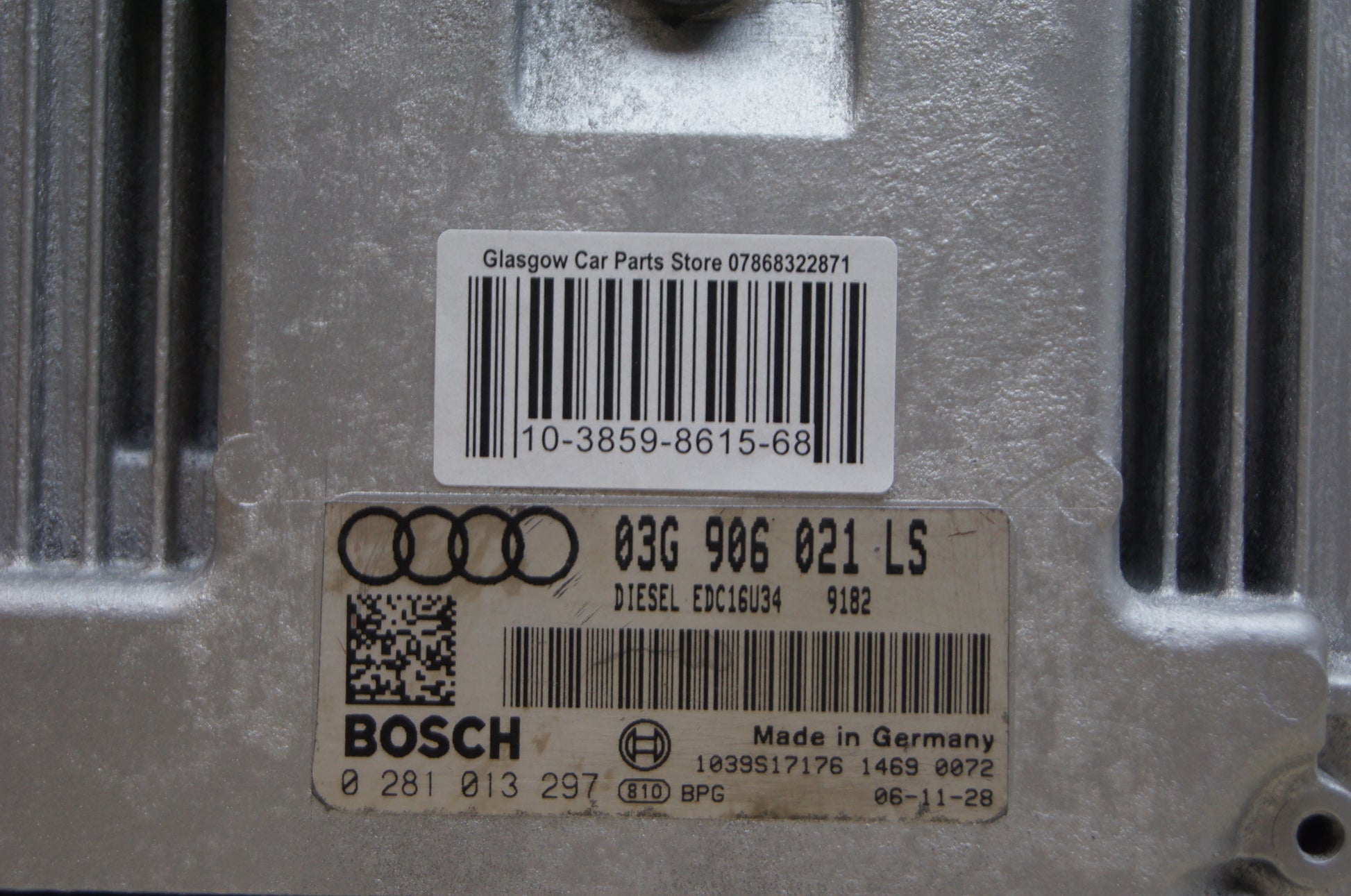Audi A3  1.9 TDI BXE  Plug & Play Immo Off 03G906021LS - Glasgow Car Parts Store