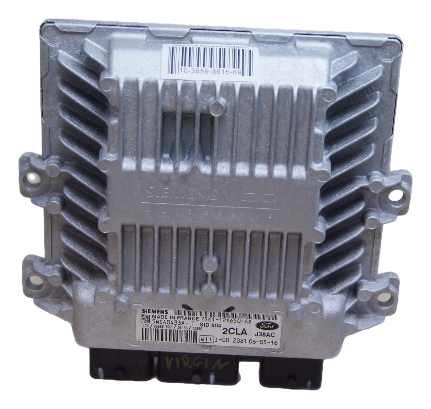 Ford siemens sid 804 Ecu  5WS40433A-T 2CLA 7S61-12A650-AA VIRGIN ECU - Glasgow Car Parts Store