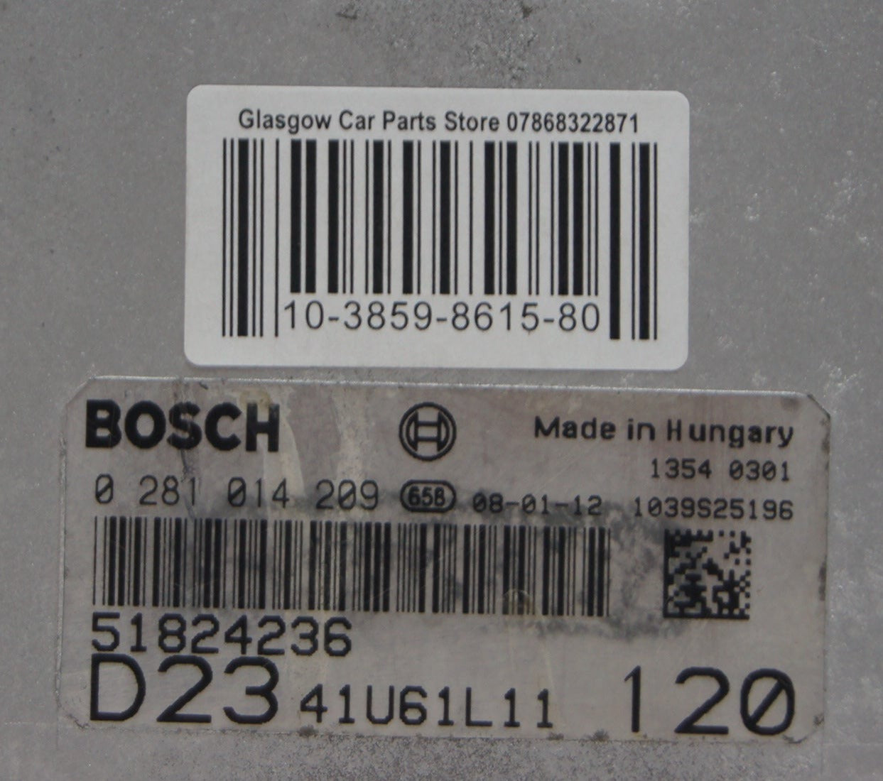 Ecu Fiat Ducato 0281014209 51824236 1039s25196 Virgin engine control unit. - Glasgow Car Parts Store