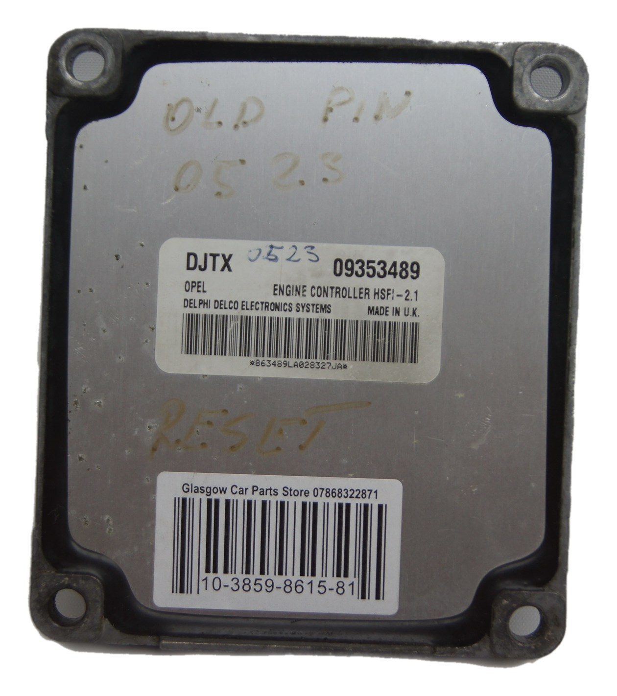 Ecu DJTX 09353489 Vauxhall Opel engine control unit Reset - Glasgow Car Parts Store