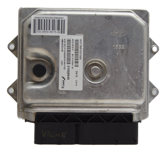 Fiat Nemo Bipper Fiorino 1.3 ECU 51908946 - MJD8F2.F1/HW00P/9744-F192 PLUG AND PLAY ECU. - Glasgow Car Parts Store