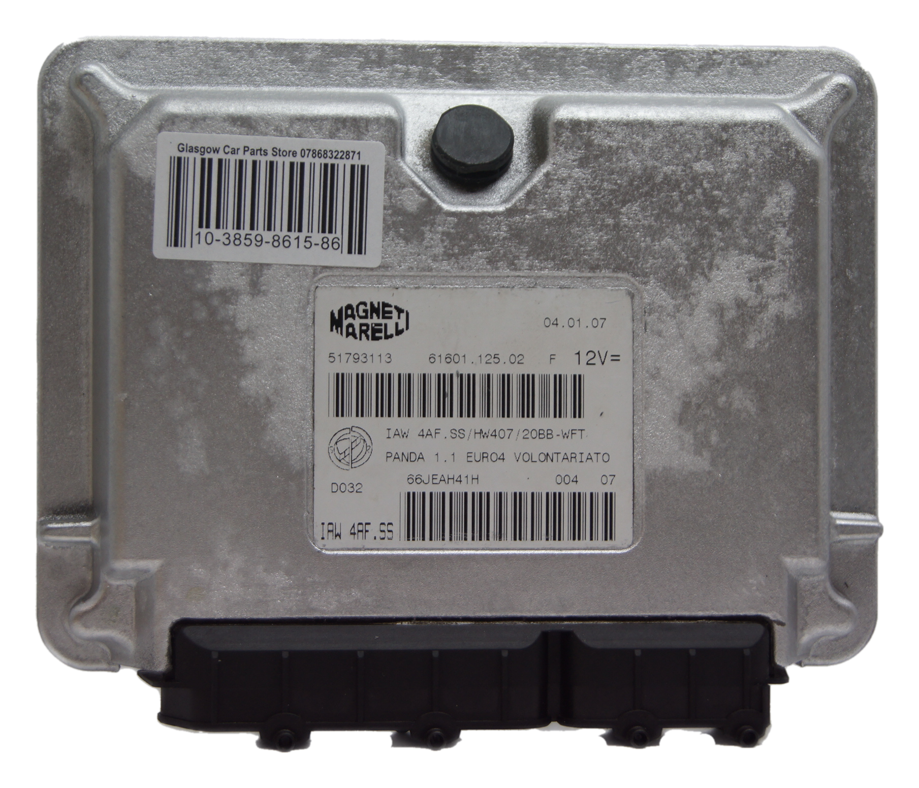 ECU fiat panda 51793113 61601.125.02 IAW4AF.SS PLUG AND PLAY .SELFCODING. - Glasgow Car Parts Store
