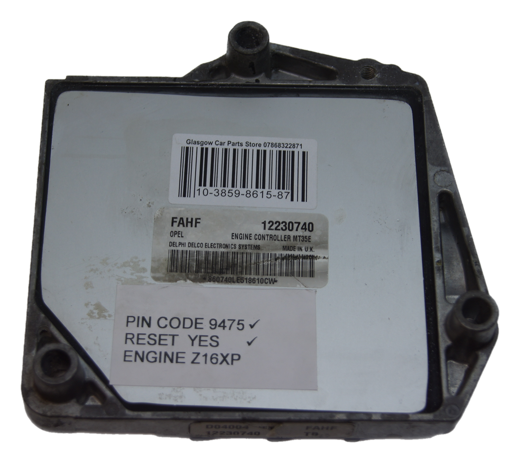 VAUXHALL OPEL Z16XEP ECU 12230740 FAHF MT35E  RESET AND PIN. - Glasgow Car Parts Store
