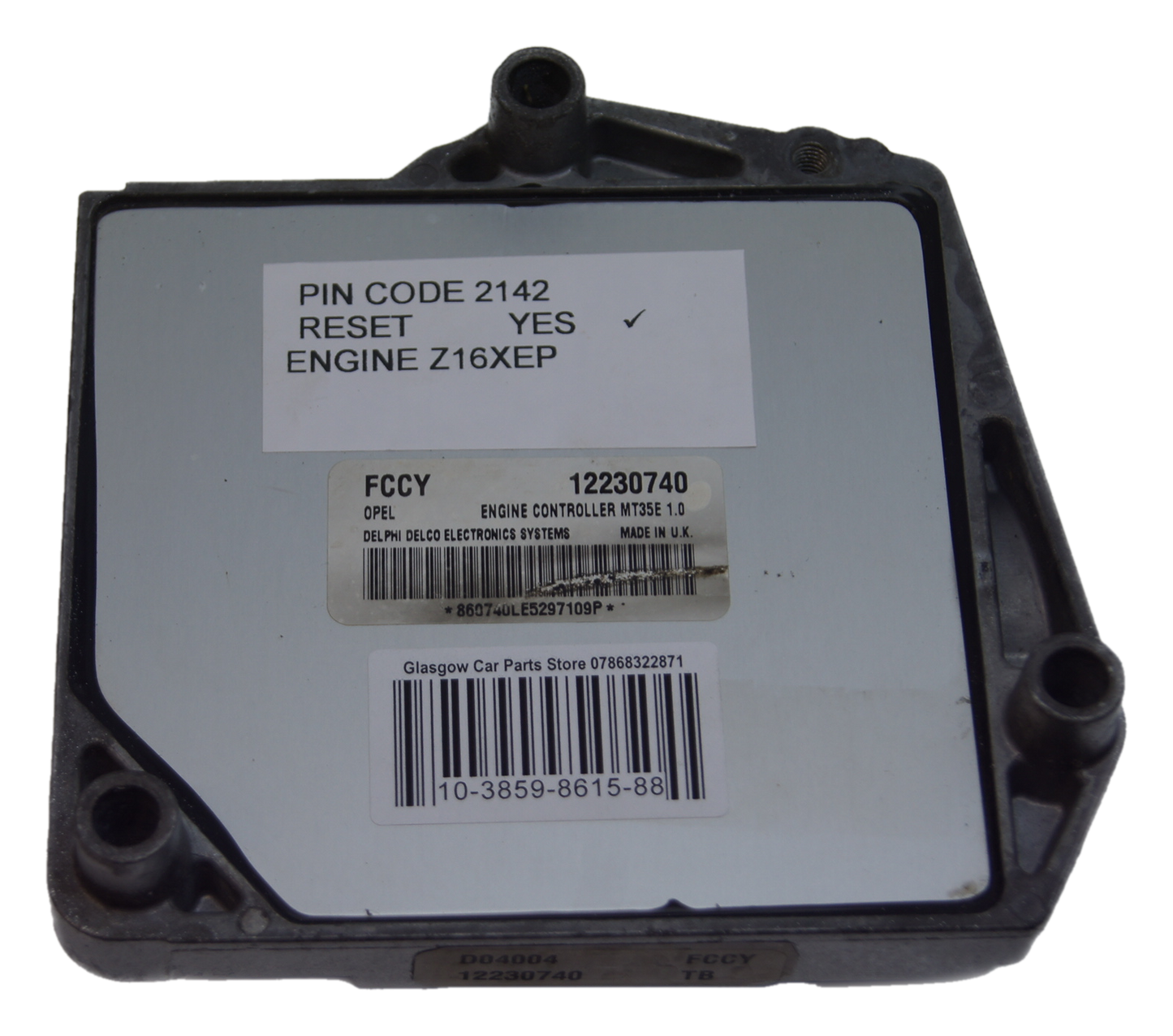 Vauxhall Opel Z16XEP ECU 12230740 FCCY MT35E 1.0  RESET AND PIN CODE. - Glasgow Car Parts Store