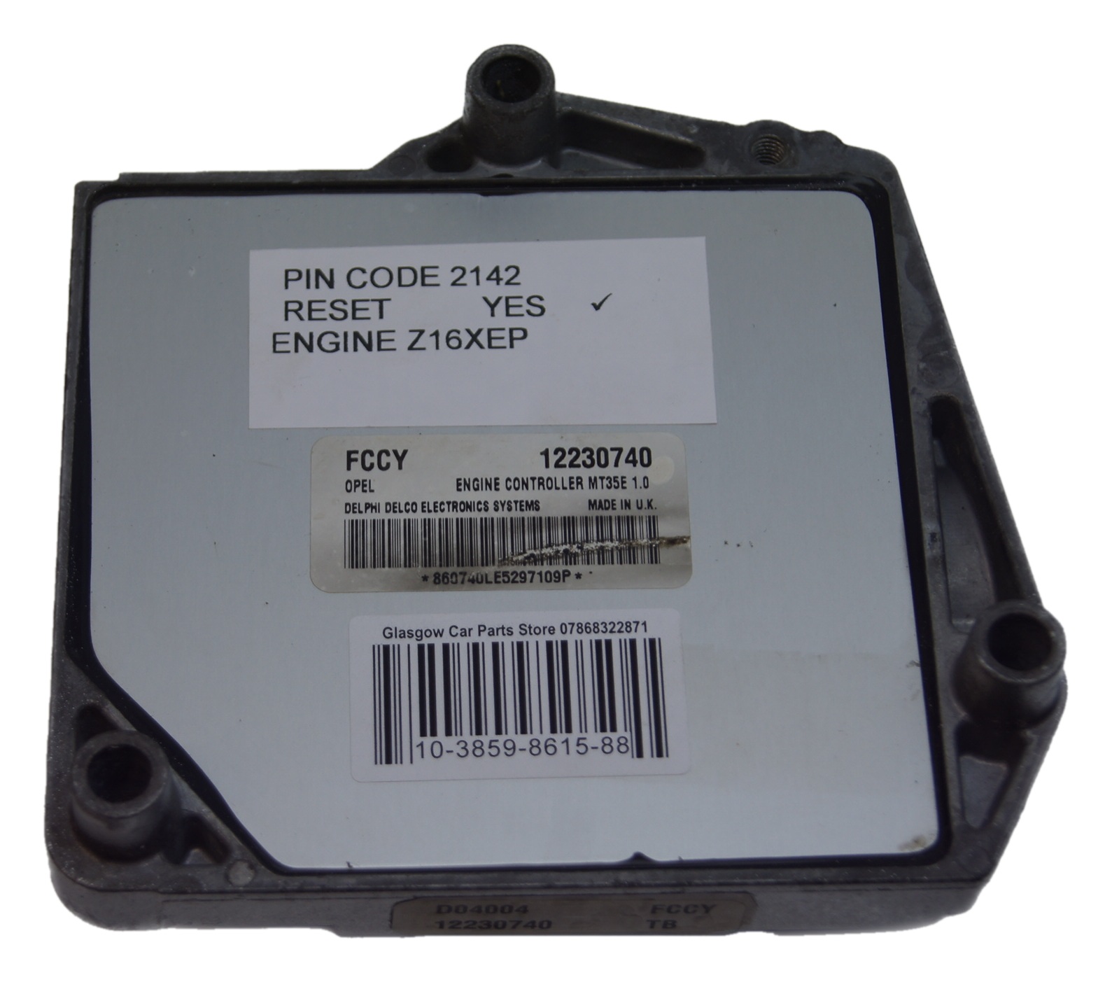 Vauxhall Opel Z16XEP ECU 12230740 FCCY MT35E 1.0  RESET AND PIN CODE. - Glasgow Car Parts Store