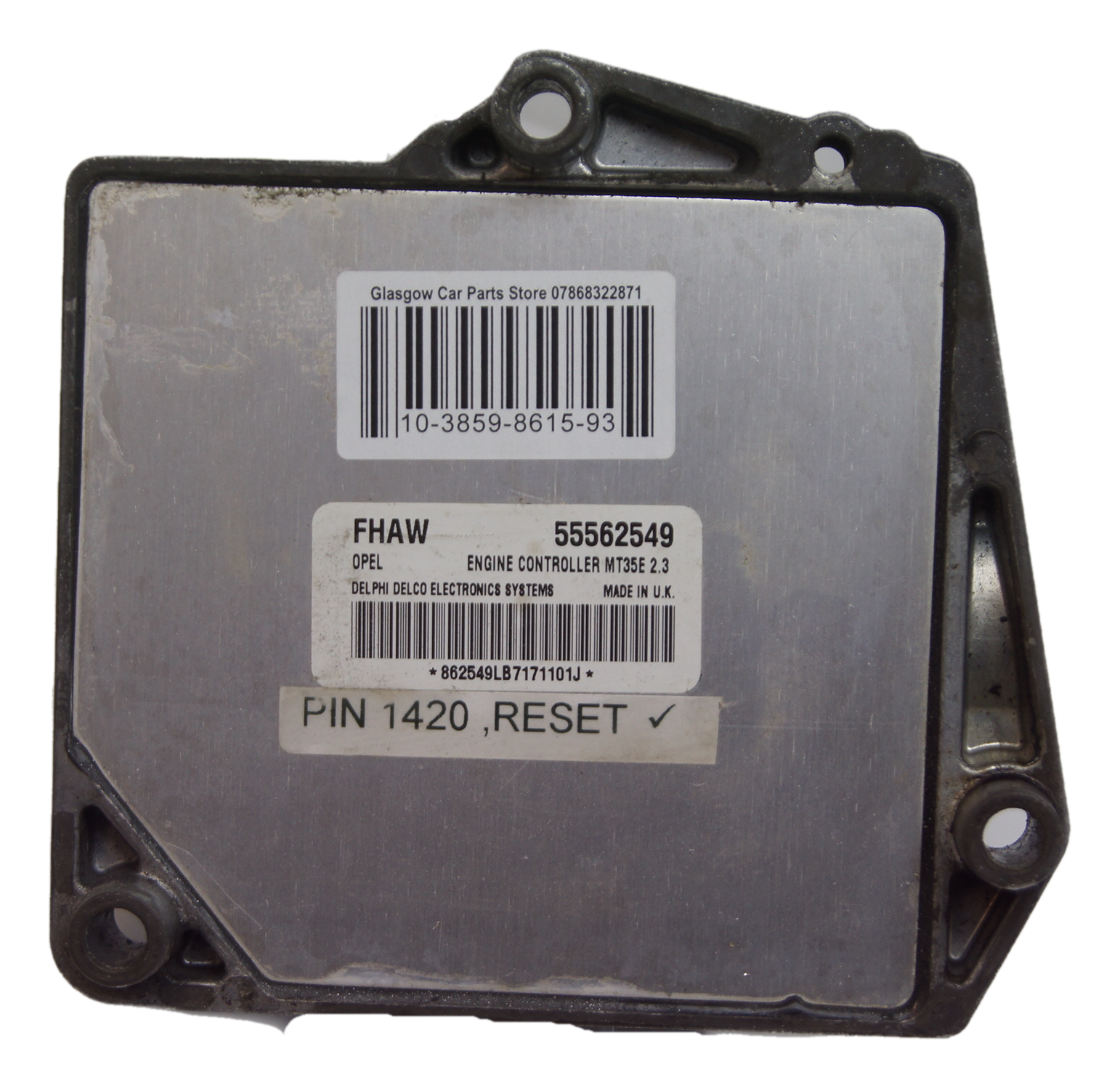VAUXHALL ASTRA H 1.6 Z16XEP ECU FHAW 55562549 RESET AND PIN - Glasgow Car Parts Store