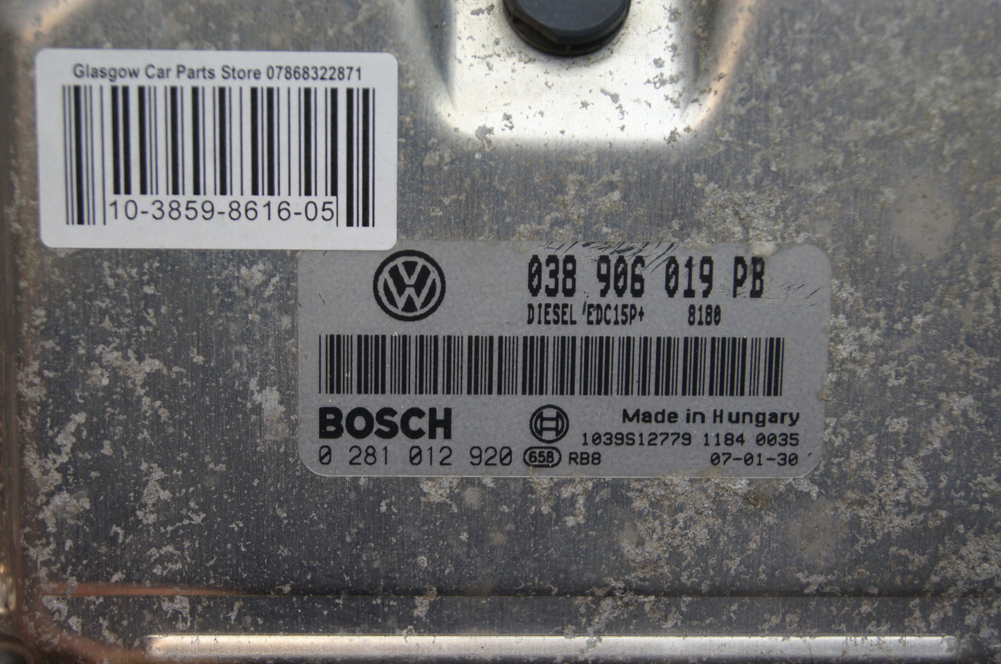 SKODA 1.9 TDI Engine ECU IMMO OFF 0281012920 038906019PB. - Glasgow Car Parts Store