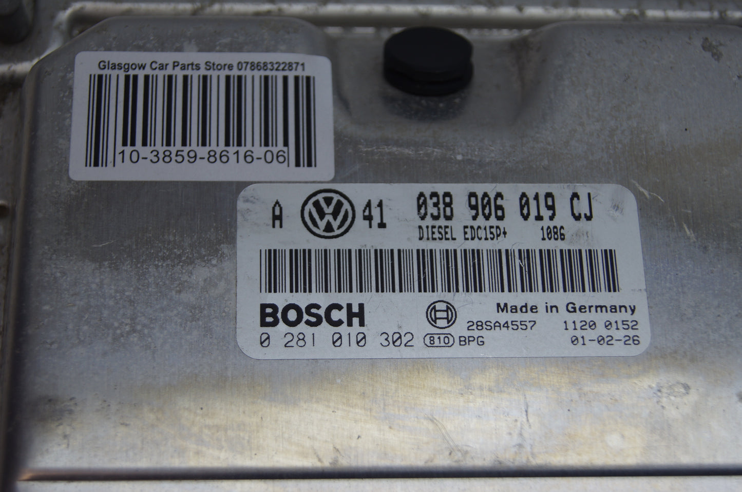 VW 1.9 TDI  ECU  Immo Off Plug & Play 038906019CJ. IMMO OFF - Glasgow Car Parts Store