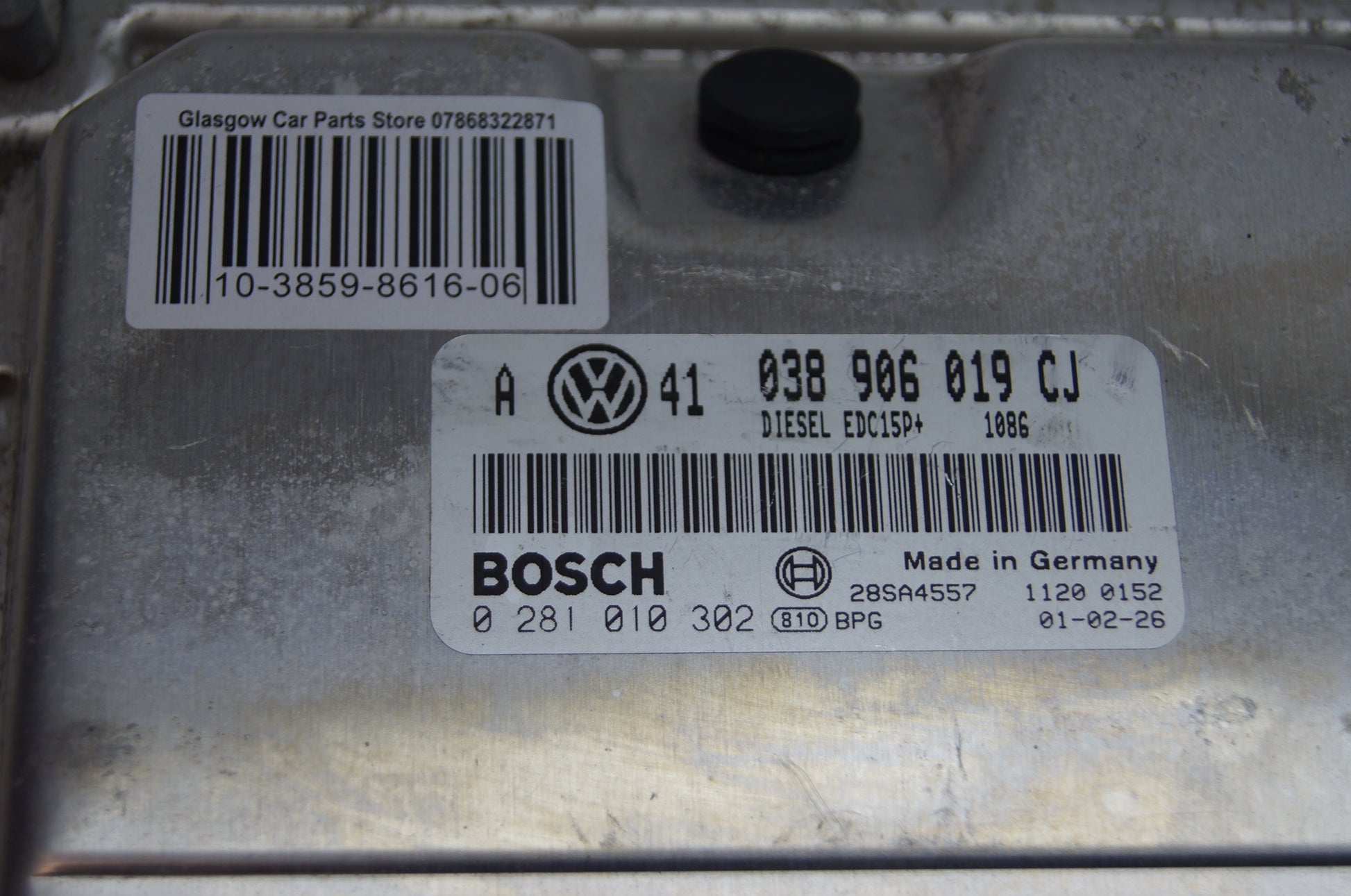 VW 1.9 TDI  ECU  Immo Off Plug & Play 038906019CJ. IMMO OFF - Glasgow Car Parts Store
