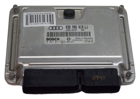 AUDI A4 1.9 TDI  ECU PLUG & PLAY IMMO OFF 038906019LJ 0281011222. - Glasgow Car Parts Store