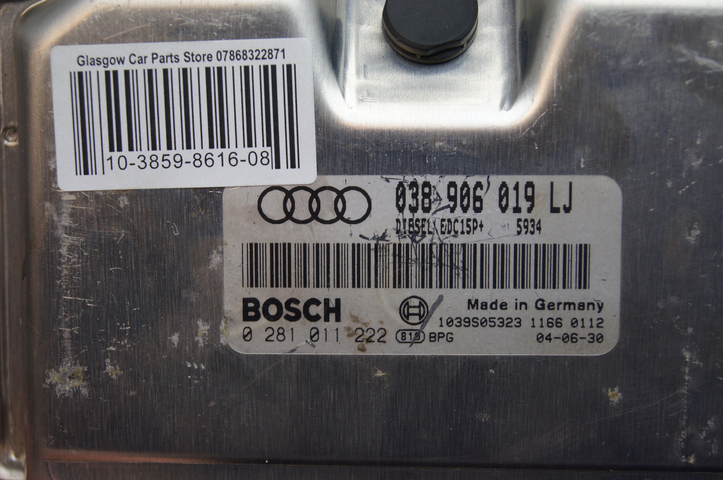 AUDI A4 1.9 TDI  ECU PLUG & PLAY IMMO OFF 038906019LJ 0281011222. - Glasgow Car Parts Store