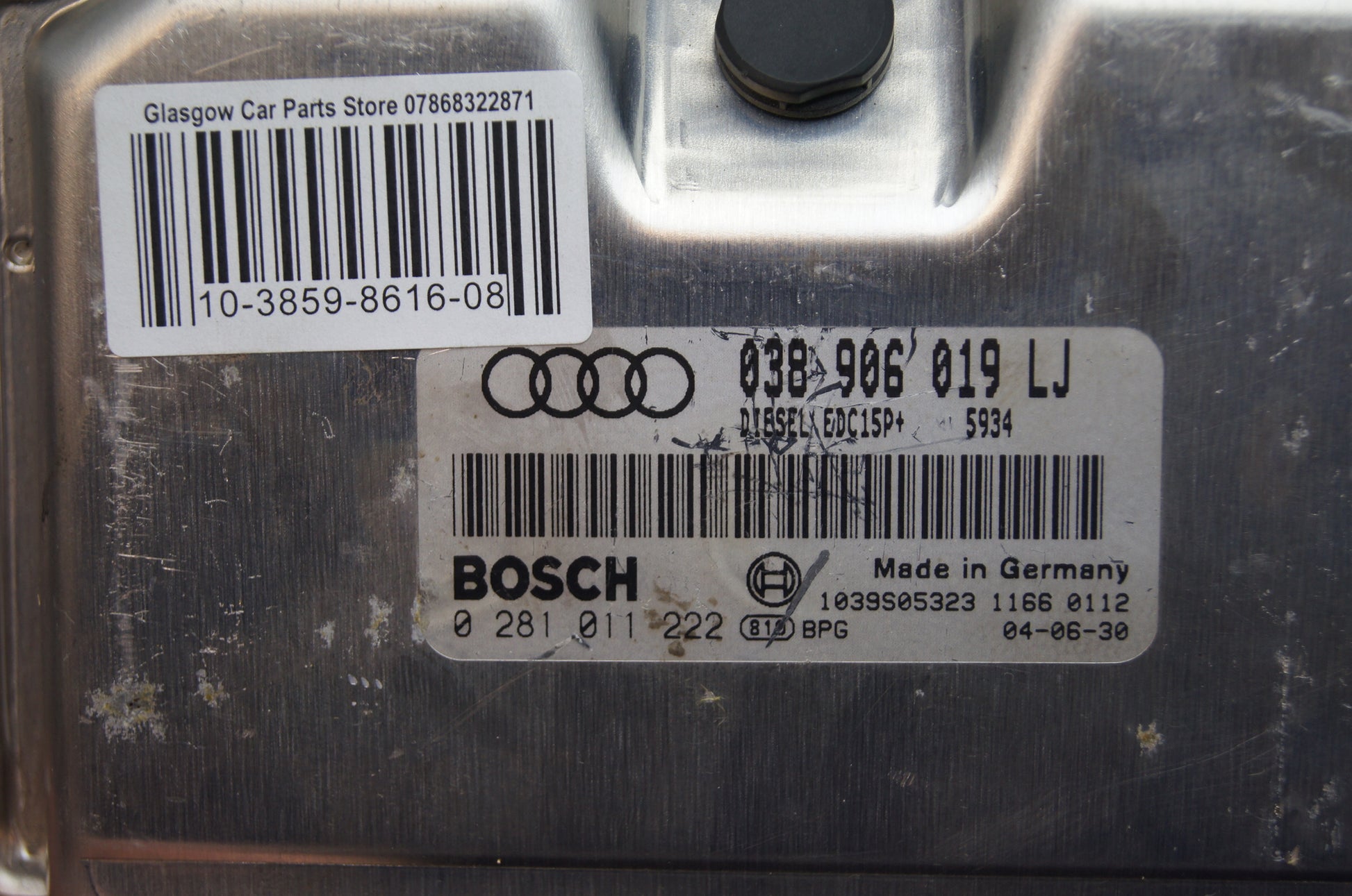 AUDI A4 1.9 TDI  ECU PLUG & PLAY IMMO OFF 038906019LJ 0281011222. - Glasgow Car Parts Store