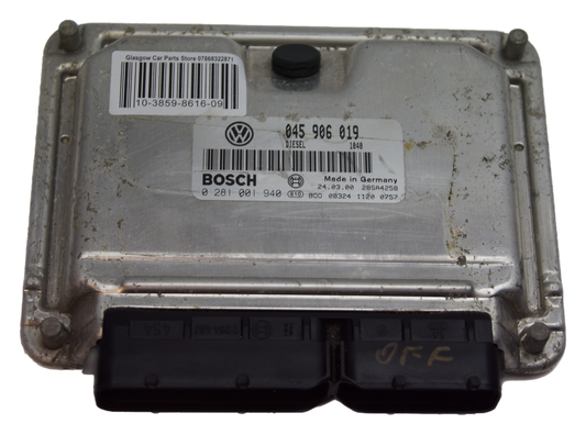 Audi VW ecu immo off/unlocked 045906019 0281001940 PLUG &PLAY - Glasgow Car Parts Store
