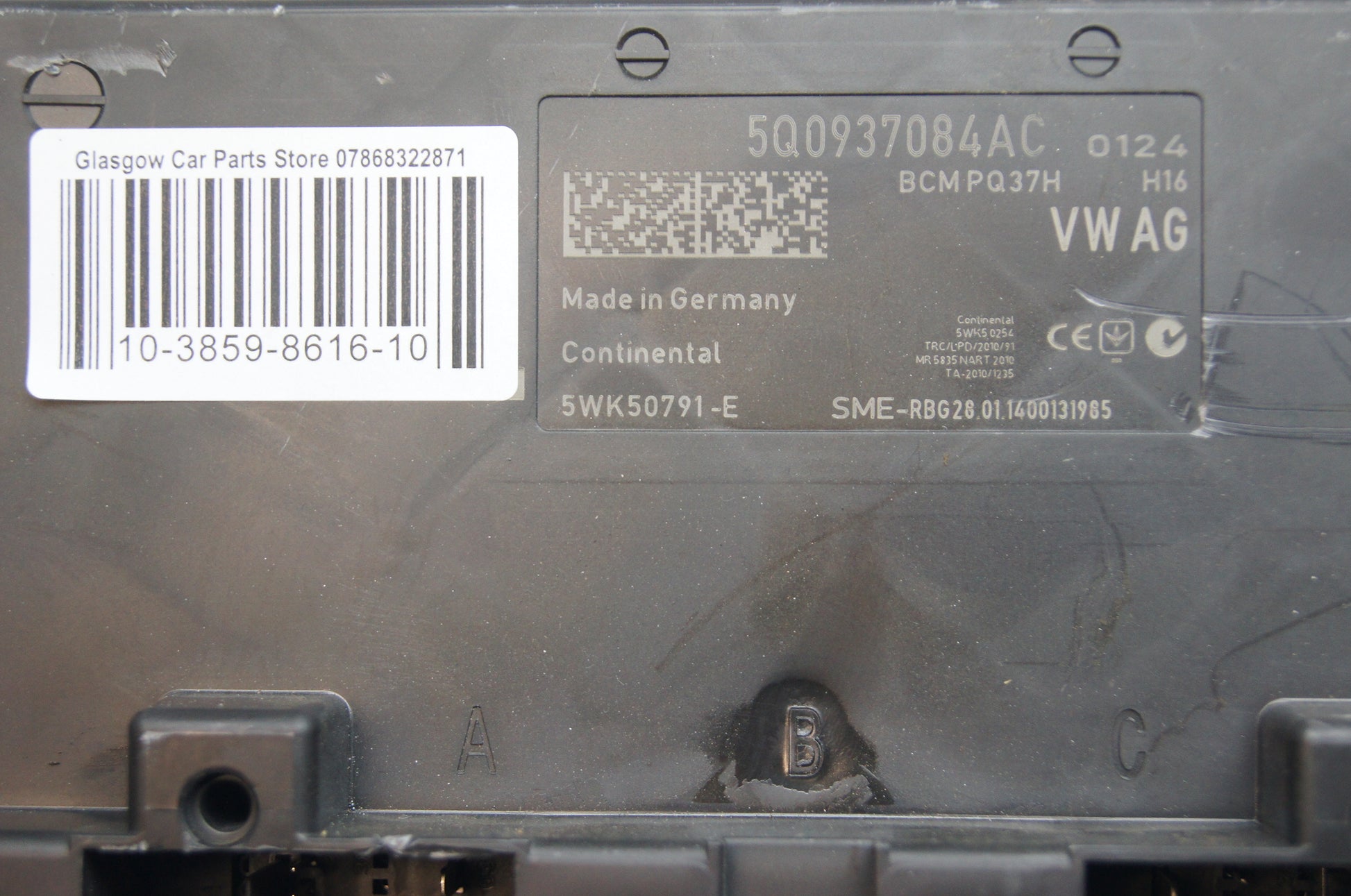 VW AUDI SKODA BCM BODY ECU CONTROL MODULE 5Q0937084AC - Glasgow Car Parts Store