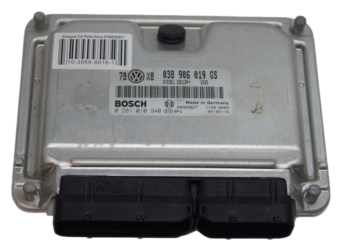 VW  1.9 tdi ECU 038906019GS 0281010940 IMMO OFF - Glasgow Car Parts Store