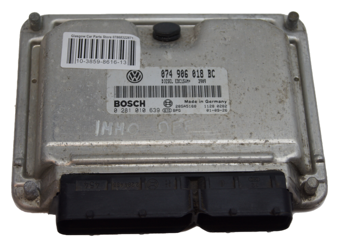VW ECU 074906018BC 0281101639 IMMO OFF - Glasgow Car Parts Store